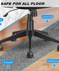 Game Changing Office Chair Bell Glide Casters Set Of Five Heavy Duty fixed feet wheels on various floor types for desk setup.