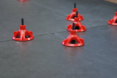 Spin Doctor Tile Leveling System Caps 100 Piece Kit Reusable Caps Prevent Uneven Tiles With Large Format Floors