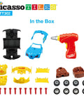 Take Apart Race Car Build Kit With LED Lights And Realistic Engine Sound Includes Mini Electric Drill And Screws