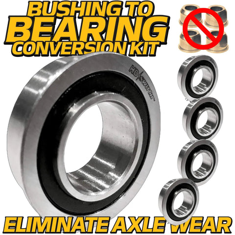 HD Switch Heavy Duty Front Wheel Hub Conversion Kit 4 Pack For 9040H Bushing To Bearing Upgrade Replaces Craftsman Sears
