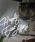 Happily Ever After Neon Sign With Custom Wedding Wall Decor Flexible LED Neon Light for Weddings Anniversaries Parties Home Decor and Photo Backdrops Ideas