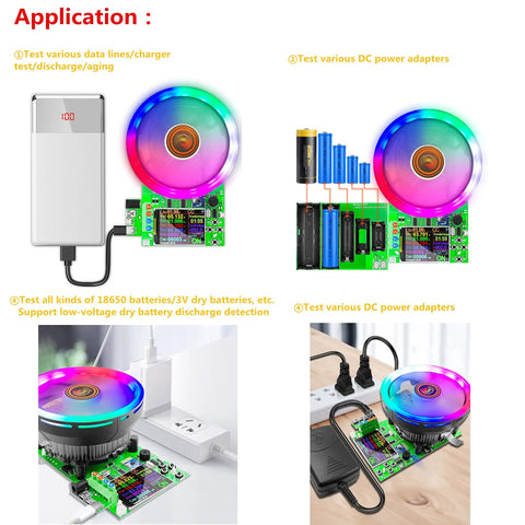 180W Electronic Load Tester with 2.4 Inch DC Tester and APP Control in various testing applications