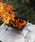 Fire pit on 40 Inch Fire Pit Mat For Deck And Grill, Fiberglass Insulated Under Stove Pad With 940F Safety, on outdoor grass