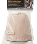 Heavy Duty Leather Kneepads With Double Thick Water Repellent Felt Lining For All Day Comfort Tan Color Adjustable Leather Straps With Steel Buckles And Riveted Construction For Pro Grade Durability in packaging