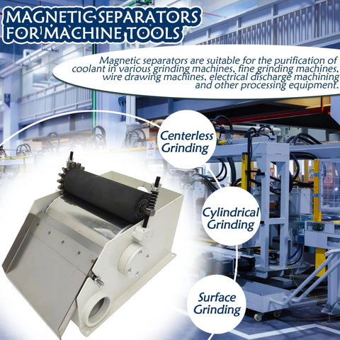 Magnetic Coolant Separator For Grinding Fluids And Emulsions, 110V 60Hz 25W Magnetic Filter To Remove Iron Powder And Magnetizable Particles
