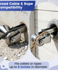 Beefy 4 Inch Stainless Steel Cable Puller Sheave For Heavy Duty Conduit Feeding on outdoor and indoor installations.