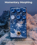 Limbo Stereo Reverb Pedal with Shimmer Tide and Freeze Nine Ambient Effects for Electric Guitar Bass and Synth on textured background