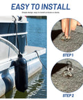 Replacement Boat Fender Eye Set for Quick Release Bumper Hanger Clips and Locks installation on pontoon