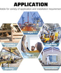 Collage of applications for Your Go To 200 Piece Spring Assortment Kit, including port, carpentry, workshop, factory, home furnishing, renovation.