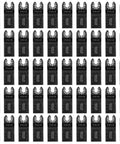 Front view of a 50-piece oscillating tool blades set for wood with universal quick-release