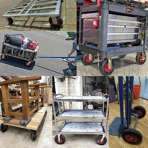Heavy Duty Caster Wheels With Top Plate Swivel For Furniture And Workbenches, Rolling Plate Casters With Shock Absorption, carts using casters