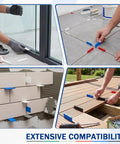 Image showcasing 60 Piece Plastic Glazing Blocks And Flat Shims for leveling doors, windows, and floors in various settings.