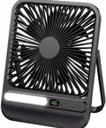 Ultra Thin 7 Inch Portable Travel Fan Must Have With 8000mAh Battery, 28 Hours Runtime, Quiet Rechargeable Desk Fan With Timer And LED Display