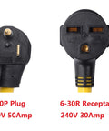 NEMA 6 50P To 6 30R Power Cord Adapter For Pros 240V Rigs Heavy Duty Copper Wire ETL Listed 50A To 30A 3 Prong Male Plug To 3 Prong