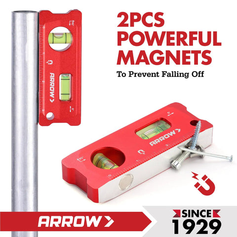 4 Inch Torpedo Level Offering Killer Magnet Grip And Dead On Accuracy This Legit Small Magnetic Pocket Bubble Level Delivers Solid Performance For Skilled Tradesmen And Weekend Warriors Doing Quality Carpentry Work with dual bubble vials.
