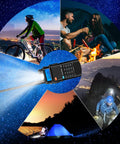 Dual Band 8W Ham Radio Handheld With 3800mAh Battery showcasing versatility in outdoor biking, camping, and hiking scenarios