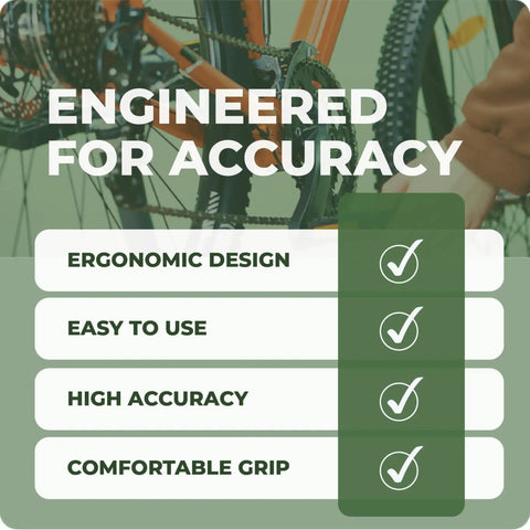 One Quarter Inch Drive Torque Wrench With Magnetic Locking System, Dual Scale Inch Pound And Newton Meter Readouts, 5 To 50 Inch Pound Or 0.6 To 5.6 Nm, Pro Grade Digital Precision For Automotive And DIYers. infographic for bike use