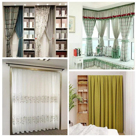 Self Adhesive Curtain Track Kit No Drill Wall Mount Easy To Install Curtain Rails With Adhesive Rod For Damage Free Hanging 4 Feet 48 Inches White Finish Ideal For Quick No Drill Window Treatments. shown with curtains