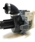 Dishwasher Circulation Pump Replacement W10510667 with Oetiker clamp, high-flow water pump shown with hose fitting