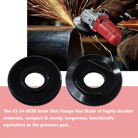 Premium Replacement Inner Disk Flange For Angle Grinders Solid Steel Backing Plate, durable black components for heavy duty use.