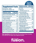 Supplement facts label for Chewable Multivitamin For Duodenal Switch Patients With High ADEK, Iron And Calcium, Mixed Berry Flavor, Easy To Chew Tablets, Yummy Taste For Daily Use, One Month Supply, Non GMO