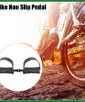 Non Slip Exercise Bike Pedals With Straps, One Half Inch Spindle, 12.7mm Spindle Replacement Pedals for cycling shown on bike
