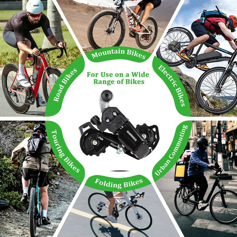 Rear Derailleur RD TY200 Six Seven Speed Direct Mount For Hybrid, Commuter, Mountain, Road And Trail Bikes Long Cage