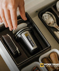 Rolling Knife Sharpener With Four Sharpening Angles 15 Degree 17 Degree 20 Degree 25 Degree And Magnetic Angle Block in drawer