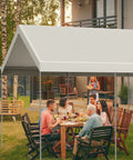 10 By 20 Ft Waterproof Carport Canopy Cover For Tent And Garage Shelter With UV Shield over outdoor dining