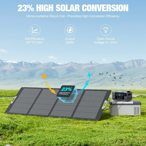 350W Portable Foldable Solar Panel With XT60 And Anderson Output for Power Stations and Off Grid Van Life Campers outdoors