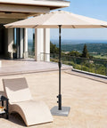Heavy Duty Steel Umbrella Base Tube Replacement Pole With Black Powder Coat For Universal Parasol Base Replacement Part