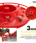 Bee Proof Hummingbird Feeder With Ant Moat And 14 Feeding Ports 13 Oz Saucer Style Outdoor Hanging Hummingbird Feeder Red