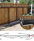 Slide Gate Guide Roller 6 Inch Nylon Roller With Beefy C Bracket for Sliding Gates, installed on wooden gate