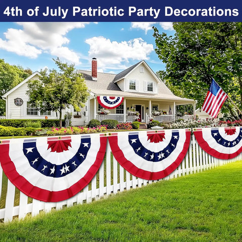 Four Pack 3x6 Ft Extra Large American Flags For Outdoors With Brass Grommets Fourth Of July Decor on porch and lawn