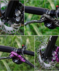 Beefy E4 Hydraulic Disc Brake Set With 4 Piston MTB Brakes 641N Front Dry Stop 516N Rear Dry Stop on mountain bike wheel