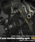 Premium EPDM Serpentine Drive Belt 6PK2135 installed on an engine for reliable performance and quiet operation