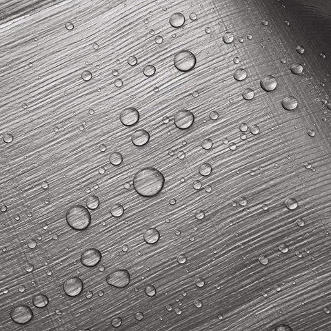 Close-up of water droplets on 18x24 Foot Heavy Duty Waterproof Tarp Tarpaulin 10 Mil With Eyelets And Reinforced Edges Reversible Shade Canopy