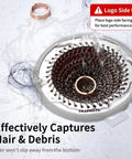 Premium Shower Drain Hair Catcher And Clog Prevention Protector Fits All Us Standard Flat Drains with stainless mesh design.