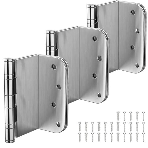 Expandable Offset Door Hinge Set 4 Inch Ball Bearing Hinges With Five Eighth Inch Radius Swing Clear Adds 2 Inches Of Door Space