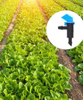 100 Pack 2 GPH Drip Emitter Flag Drippers For Garden Lawn Vegetables Easy Install Irrigation System Parts With 4mm And 7mm Hose Connectors Blue Durable Plastic