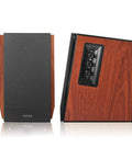 R1700BTs Wireless Bluetooth Bookshelf Speakers With AptX HD And Sub Output 2.0 Studio Monitors side controls view