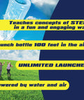 Deluxe Rocket Bottle Launcher Kit With Pump For 100 Foot Launches, 2026 Model, educational science gift with fun STEM concepts