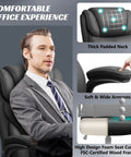 Ergonomic Big And Tall Office Chair With Breathable Leather All Day Comfort Boss Level Back Support Adjustable Flip Up Armrests Lumbar