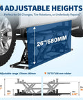 Beefy 7000 Lbs Portable Car Lift for Trucks, SUVs, and Sedans, showing adjustable scissor lift height at 26 inches.