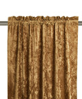 Lux Caramel Gold Crushed Velvet Curtains Two Panel Set With Rod Pocket 50 Inch Wide By 84 Inch Long Each Room Darkening