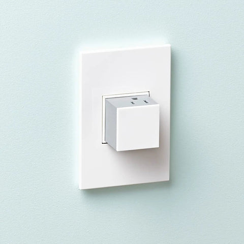 Adorne 20 Amp Pop Out Outlet One Gang In Gloss White With Matching Wall Plate Two Plugs Tamper Resistant Shutter Disappears With A Push