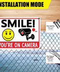 Legit Heavy Duty Aluminum Security Camera Signs Straight Up Warning To Scare Off Thieves Keep Your Home Yard Or Business Locked Down Bright Orange Black Cctv 4 Pack installation guide.