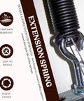 Close-up of Heavy Duty Residential Garage Door Extension Springs 2-Pack 160 Lb Capacity Brown showing double loop ends.