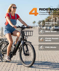 Badass Electric Bike For Adults With 750W Peak Motor Crushing Hills At 20 Mph, 26 Inch Fat Tire Ebike on a sunny path with 4 ride modes.