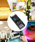 Ultra Compact 12 Volt 10 Amp 120 Watt Switching Power Supply, Universal AC To DC Converter Led Driver with LED strips and various uses.